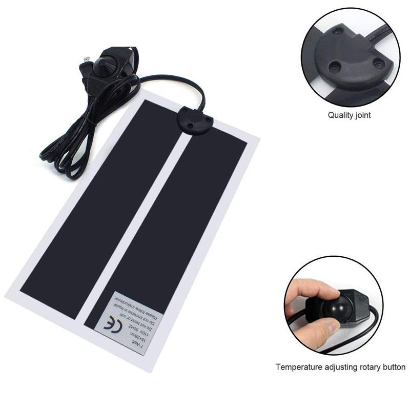 1 Piece Heating Pad 15x28 Cm 7w Reptile Brooder Incubator Pet Heating Pad Brewing Eu Plug For Dog Cat Bed Pet Material Amphibian