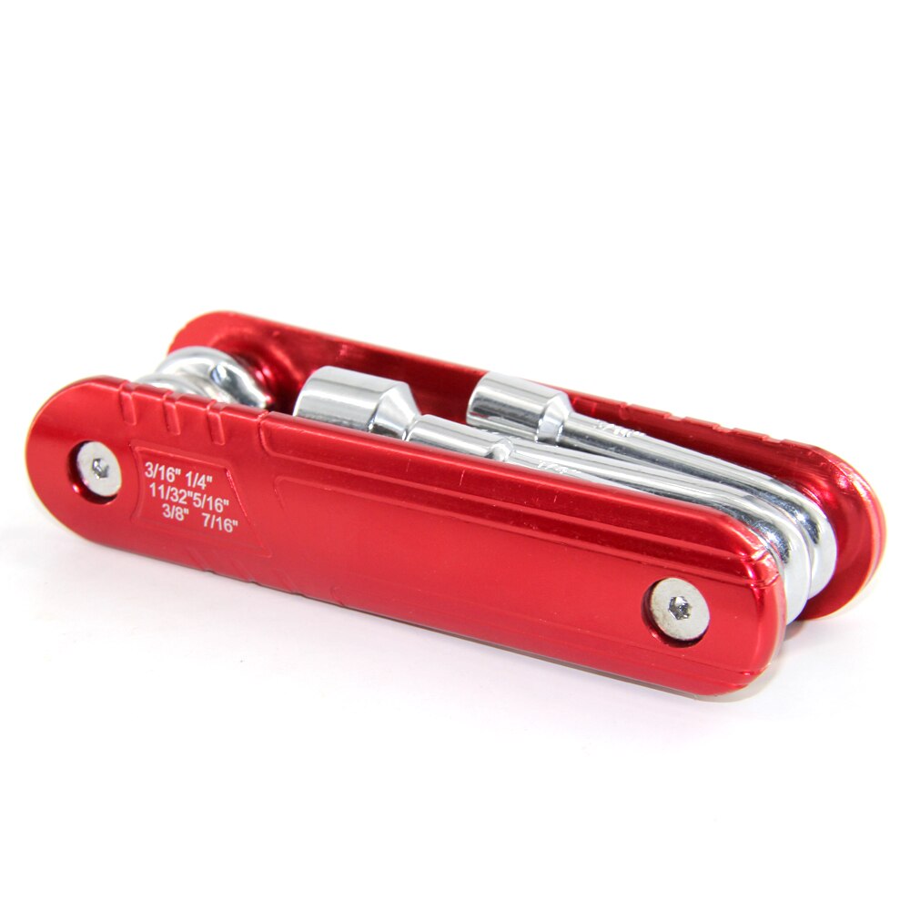 6 in 1 Folding Nut Driver Set Aluminum Alloy Handle Portable Nut Drivers Durable CR-V Construction: SAE