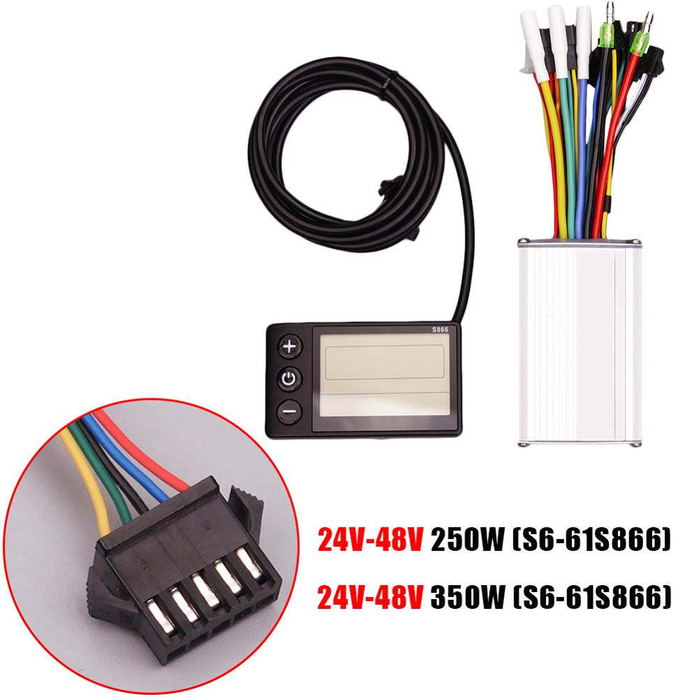24-48V Electric Brushless Controller 250-350W LCD Display Panel for Bicycle Scooter Motor Bicycle Accessories