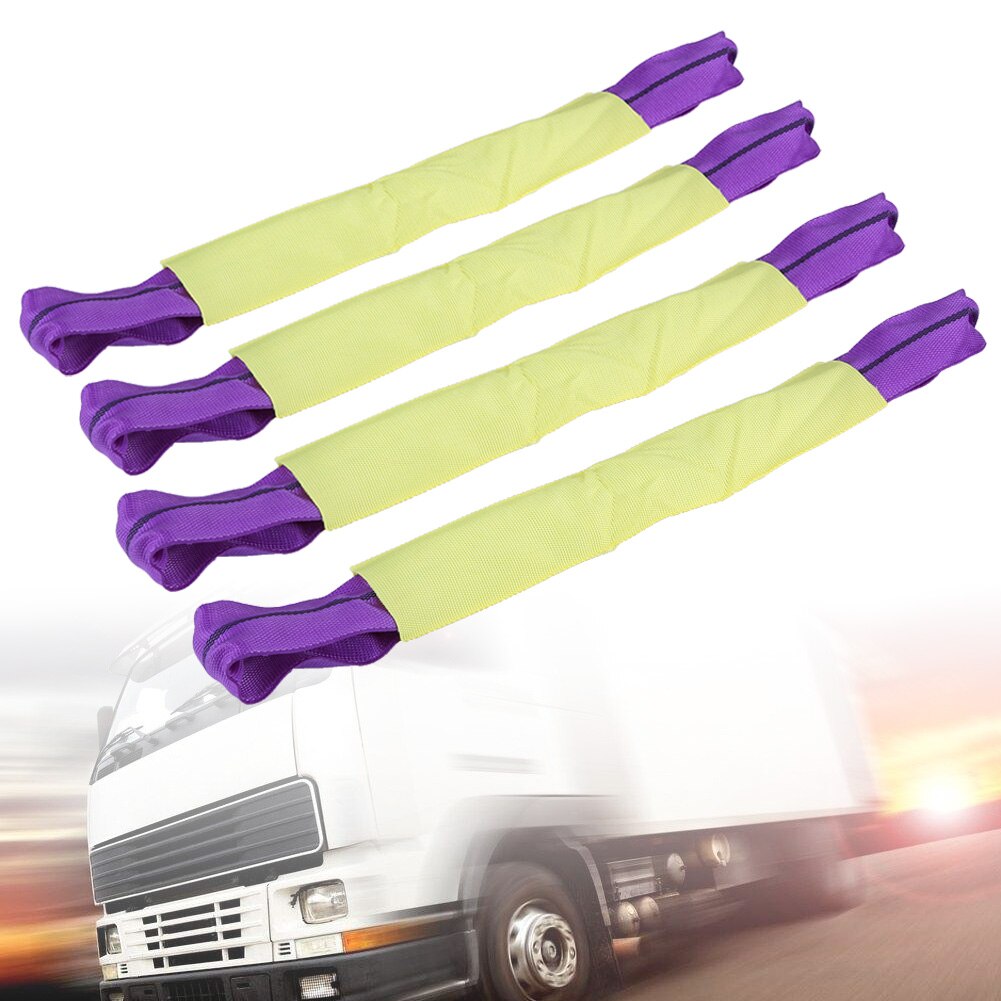 4 pcs 50cm Alloy Wheel Bridging Security Link Straps break strain of 1,000kg for Axle Recovery Vehicle Trailer Transporter