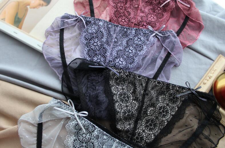 100% Echte Foto Plus Size Big Size 3L 4L 5L 6L Top Kant Mesh Slipje Ondergoed korte Thong WP616