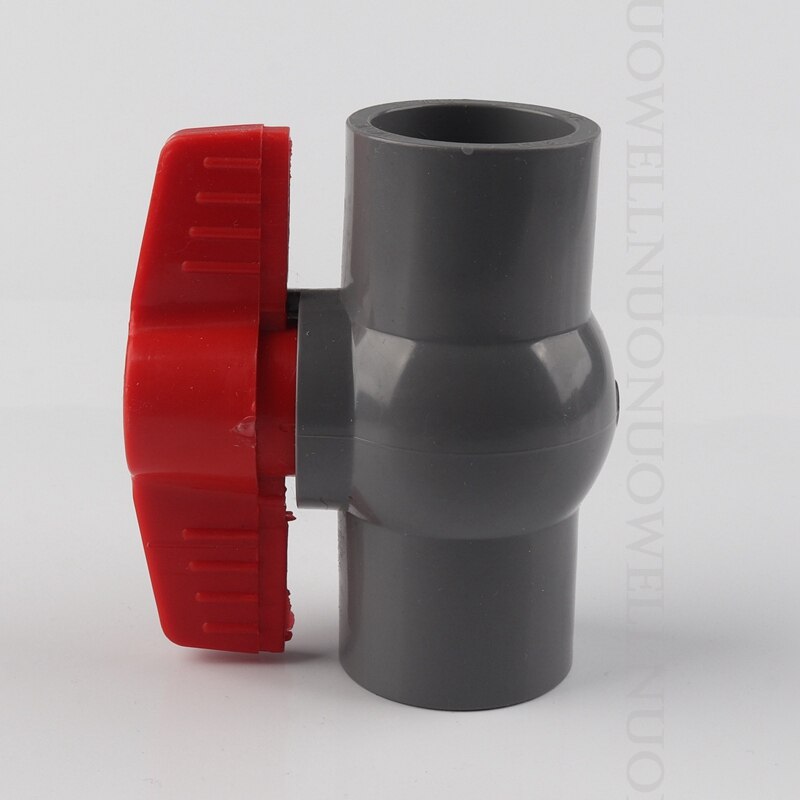 2pcs PVC Pipe Socket Ball Valve Water Pipe Socket Connector I.D 20 25 32 to 50mm Water Supply Tube Ball Valve Pipe Joints: 20mm / Gray