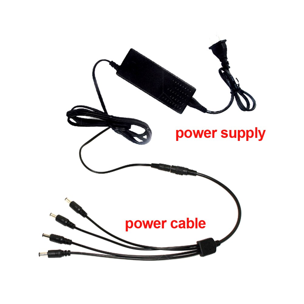 8 Ways DC Male and Female Power Cable 2.1mm Cable Extension Cord For Secuirty System Camera CCTV Power Adapter Input Line