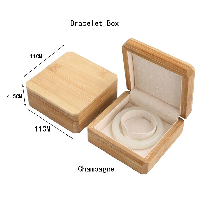 Bamboo and Wood Jewelry Packaging Box Buddhist Bead Collection Box Bamboo Wood Necklace Box Proposal Ring Box: Bracelet Box