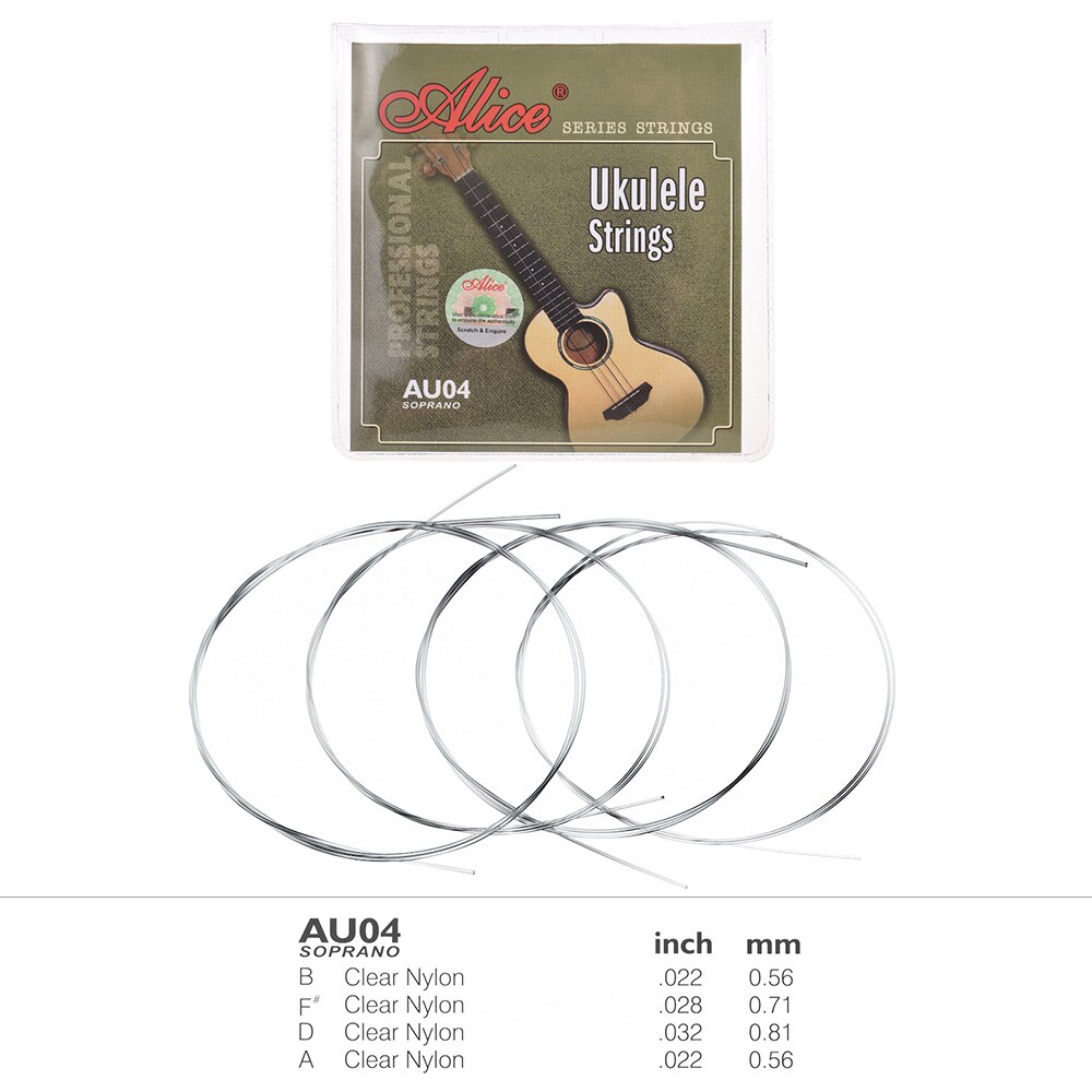 4 Pcs/set Soprano Ukulele Ukelele Uke Strings Set Nylon Ukulele Strings Replacement Part Stringed Instrument Accessories