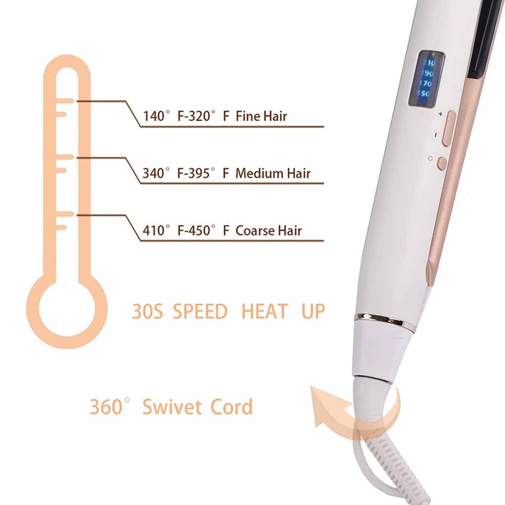 Professionelle Titan Nano Flache Eisen Haarglätter Brasilianische Keratin Haar Richt Eisen für Extreme Wärme Haar Gerade
