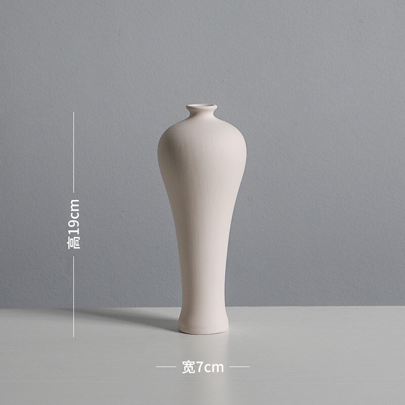 Nordisk dekorasjon hjem vanlig keramikk vase hvit vase minimalistisk dekorasjon mini keramikk vase stue dekorasjon tilbehør: G