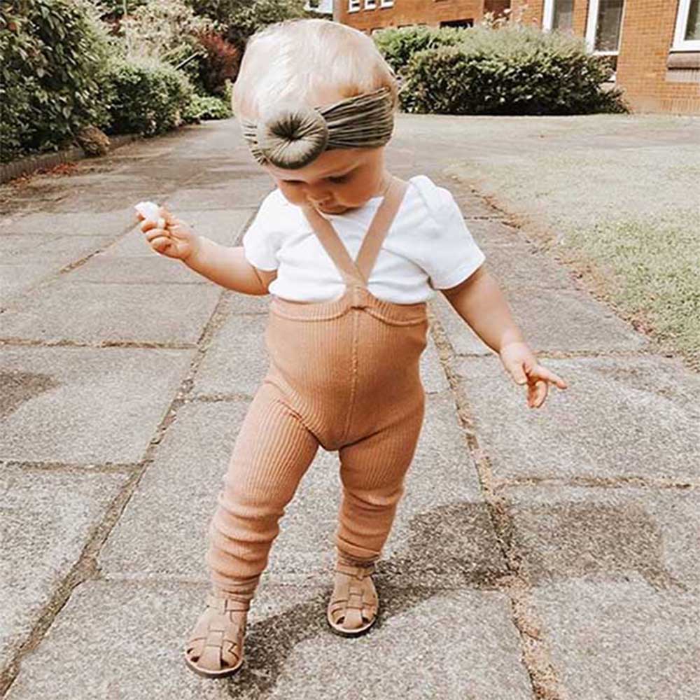 Baby selebukser ss mærke efterår vinter drenge piger solide søde overalls til småbørn strikkede bomuldsoveralls bukser til børn