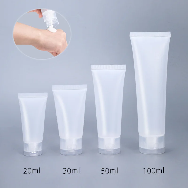 10 stks 15 ml-100 ml Lege Plastic PE Cosmetische Zachte Buizen Flip Deksel Monster Flessen Gezichtsreiniger Handcrème make-up Lotion Container