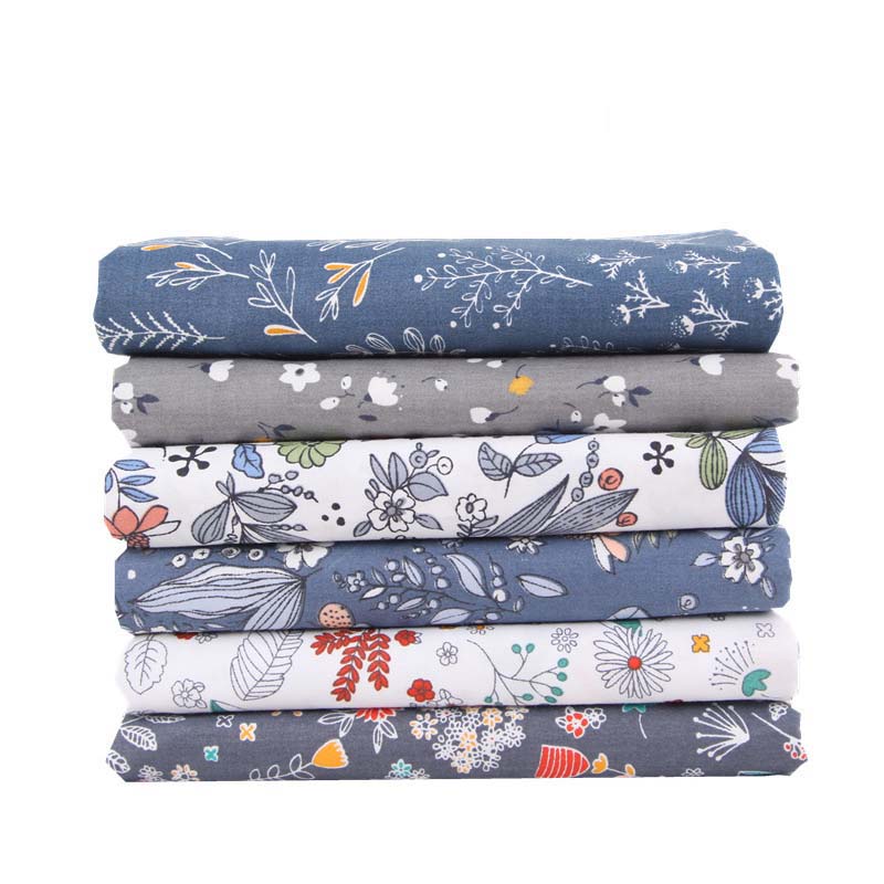 Twill vævning 5 stk 6 stk 7 stk 8 stk 2 stk 10 stk bomuldsstof patchwork sy klud hjemmeudstyr nordisk multifunktions gør-det-selv tilbehør: 6 grå 50 x 40