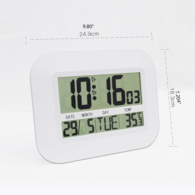 Home Electronic Perpetual Calendar Alarm Clock Temperature Large Screen Digital