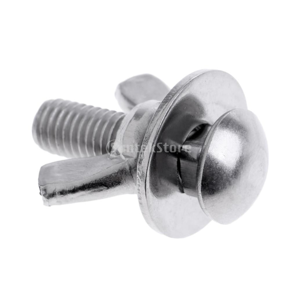 Marine Grade 316 Stainless Steel M8x35mm Thread Wingnut Butterfly Screws Bolts Fixing Parts for Scuba Tech Diving Backplate