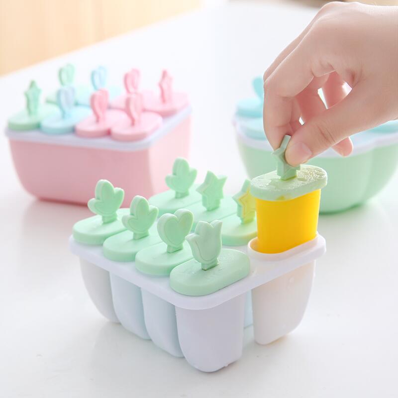 Lolly Mould Tray Pan Kitchen 6 Cell Frozen Ice Cube Molds Popsicle Maker DIY Ice Cream Mold Cooking Tools