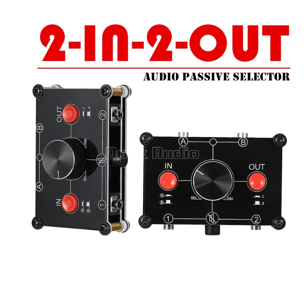 Little Bear Mini 2 In 2 Out 3.5mm Stereo Analog Selector Audio Switcher Passive Preamp Splitter