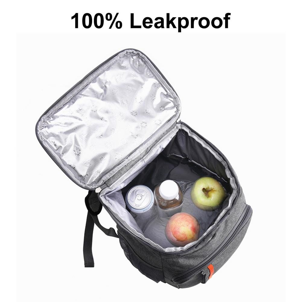Insulated Bag 18L Large Capacity Cool Warm Insulated Bag Leak Proof Lunch Backpack Thermal Picnic Bag Food Beverage Storage Bag