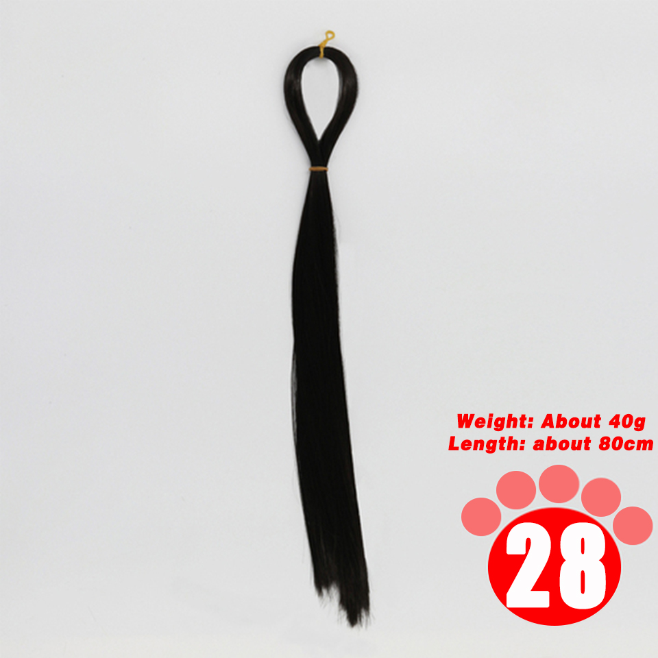 Peluquería de muñeca BJD/SD, fibra de nailon sintética resistente al calor, 1/3 1/4 1/6 1/12, muñeca tejida a mano, cabello modificado DIY para injerto: YELLOW