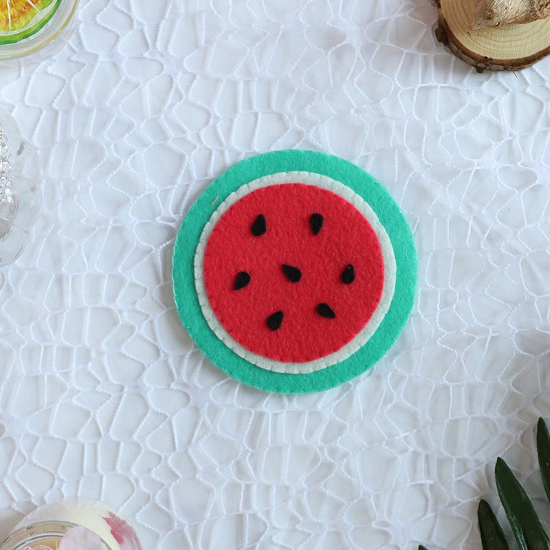 Meian Onvoltooide Handgemaakte Vilt DIY Craft Coaster Vruchten Sets Kinderkamer Bureau Decoraties Fotografie Props Decoraties Kits