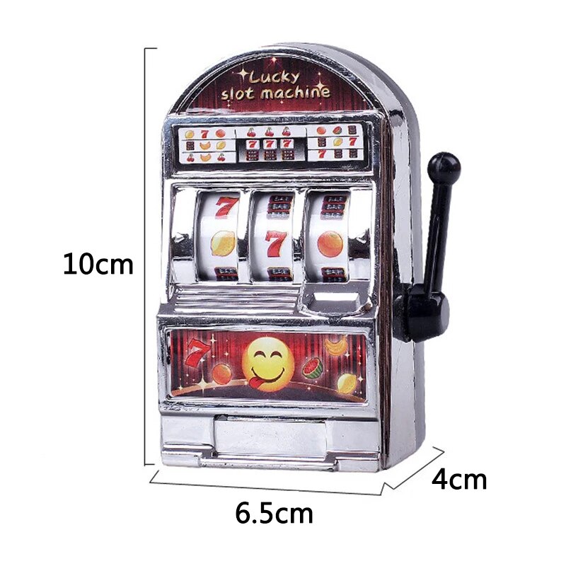 Mini Slot Machine Toy Lucky Slot Bank Fruit Jackpot with Antistress Party Funny Game for Kids