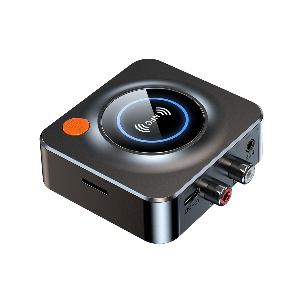 C52 2.4g ricevitore audio wireless compatibile con bluetooth 5.1 adattatore dongle suono lossless chiamate in vivavoce supporto nfc scheda tf: Default Title
