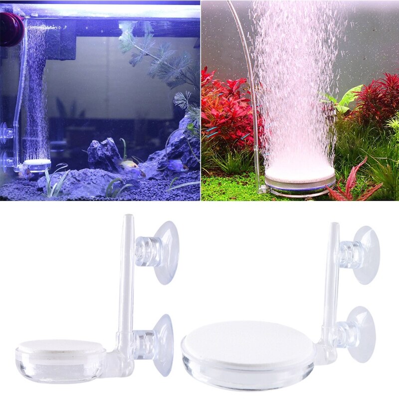 CO2-diffuser voor aquarium, aluminiumlegering, met U-vormige aansluitbuis en zuignappen, CO2-diffuser voor aquaria, accessoires voor waterplanten