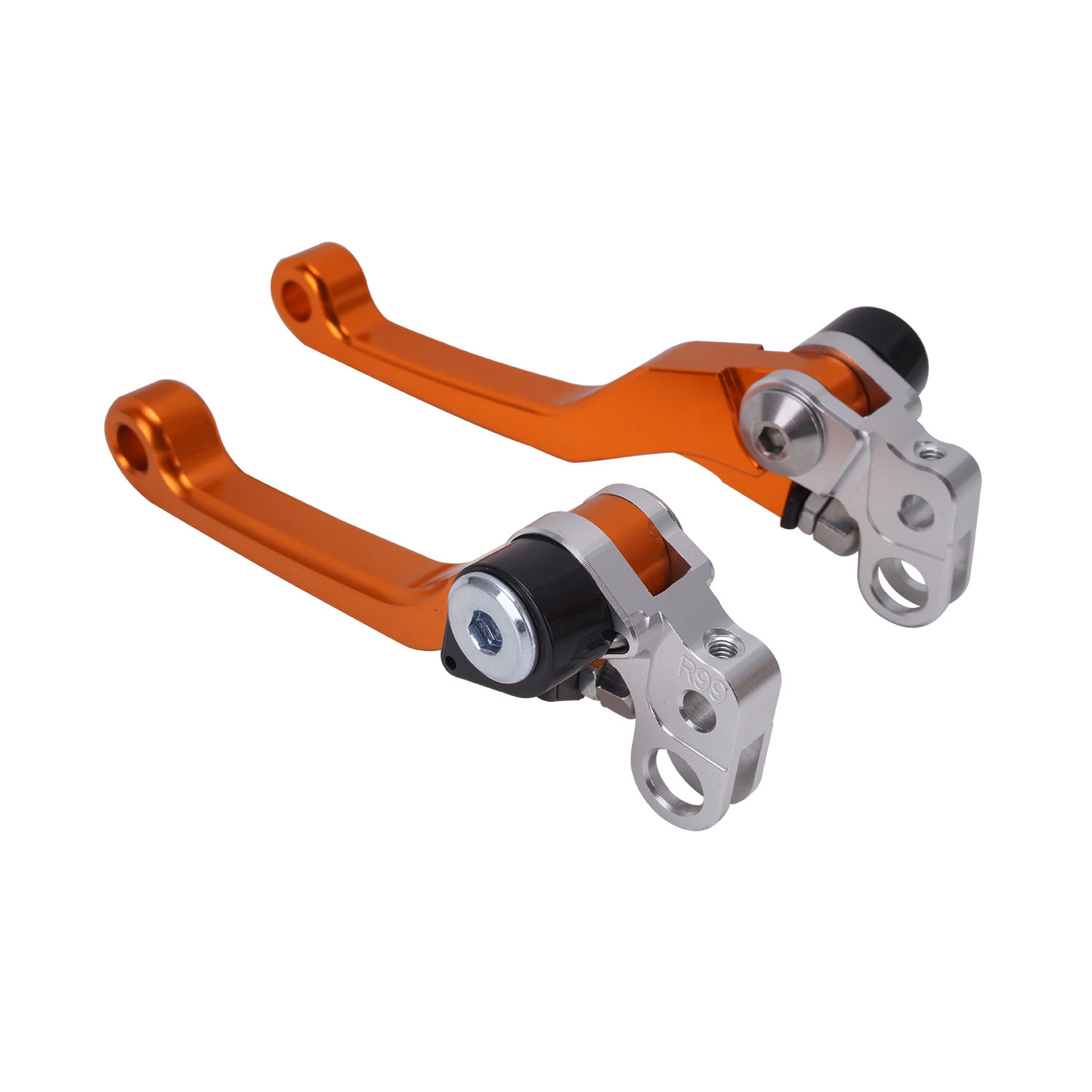Palancas de freno de pivote ajustables para motocicleta, mango para vehículo todoterreno eléctrico Sur Ron Light Bee S X Segway X160 X260: Naranja