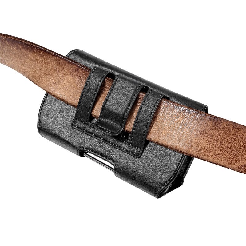 Universele telefoontas, riemclip en hoesje voor vivo  y20i y30 y11 y12 y15 y17 y19 y50 y51 y71 y81 y91 flipcase van leer