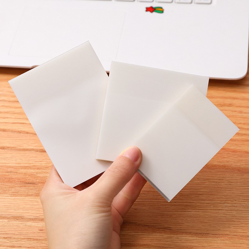 50 Pcs Transparent Sticky Notes Clear Sticky Notes Translucent Sticky Note Pads for Office & School Supplies