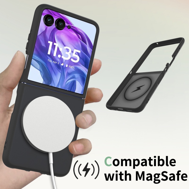 Magnetic Case For MOTO RAZR Pro Ultra Case For Magsafe Wireless Charging Matte Translucent Hard Armor Cover