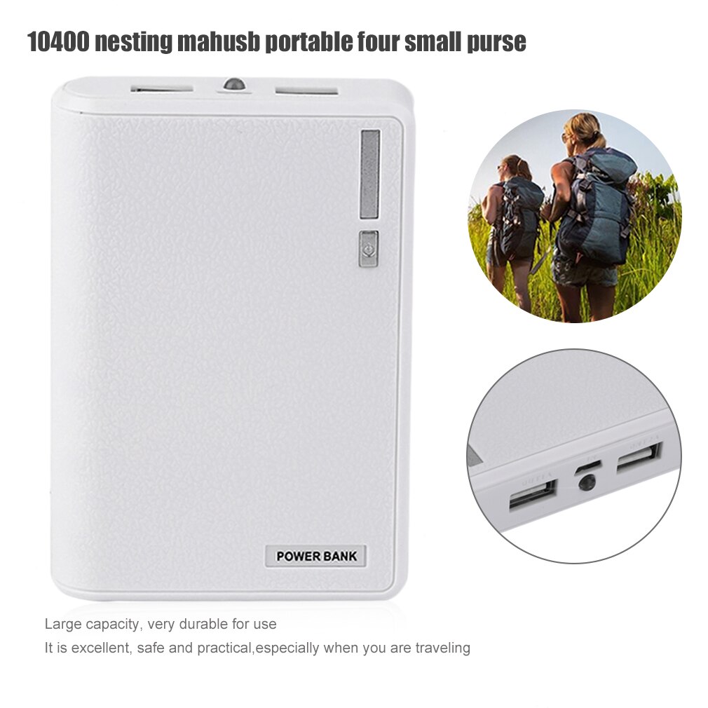 10400mAh DIY Power Bank 4*18650 Battery Box Case Kit Universal USB External Backup Battery Charger Powerbank For All Cell Phones