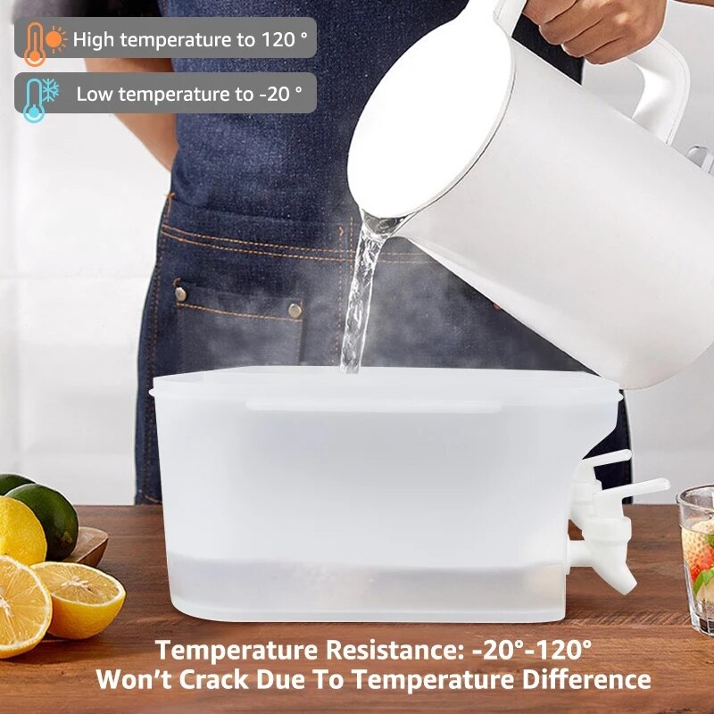 Jug With Tap Cold Water Container Bottle Tap Dispenser Kettle Lemonade WithTap Dispenser for Beverage Cold Water Jug Cold Kettle