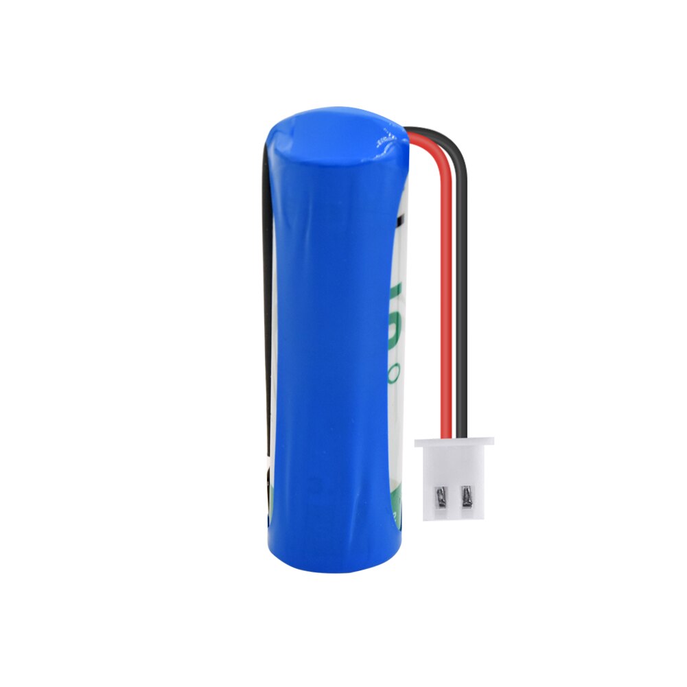 1 st 3.6v 14500 2000 mah li-socl 2 14500 batterier med anslutningskontakt för mac-datorer plc elmätare gas vattenmätare