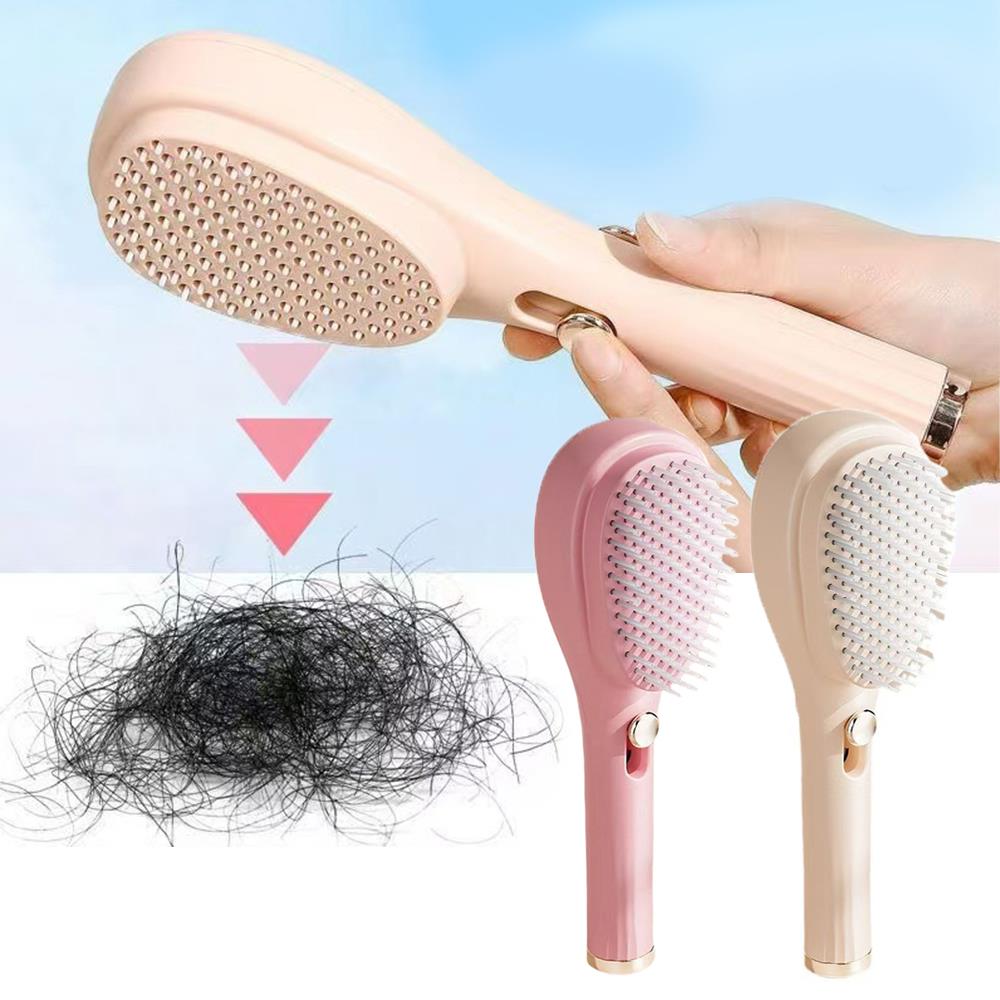 Zelfreinigende Haarborstel Hoofdhuid Massage Borstel Antistatische Haarkam Salon Styling Tool Draagbare Intrekbare Magische Pluizig Haar Kam