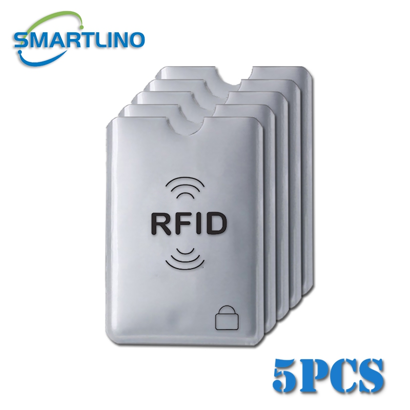 5/10/20 Stuks Anti Diefstal Bank Creditcard Protector Nfc Rfid Blokkeren Kaarthouder Portemonnee Cover aluminiumfolie Id Visitekaartje Case: Bruin