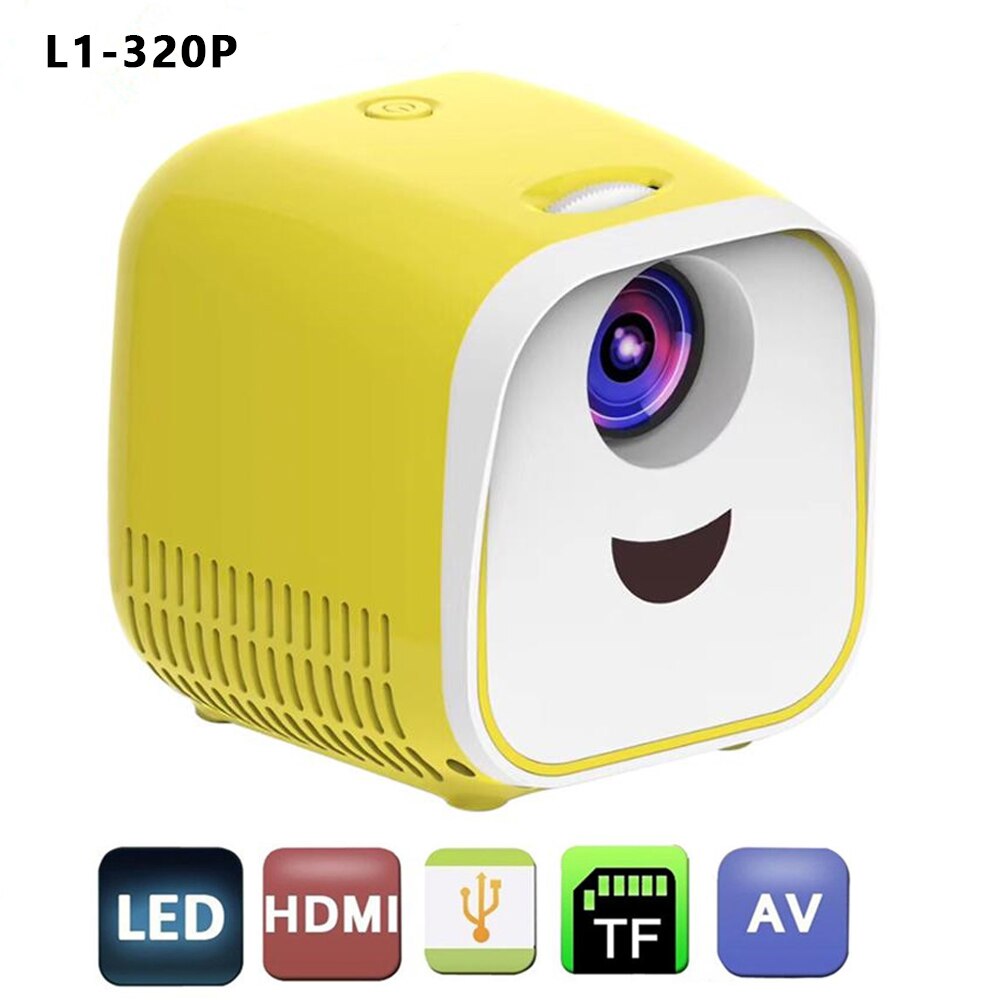 L1 320P Toy Portable Mini Projector LCD + LED Projection System 480x320P 1000 Lumens Children Toy Home Theater Mini Projector
