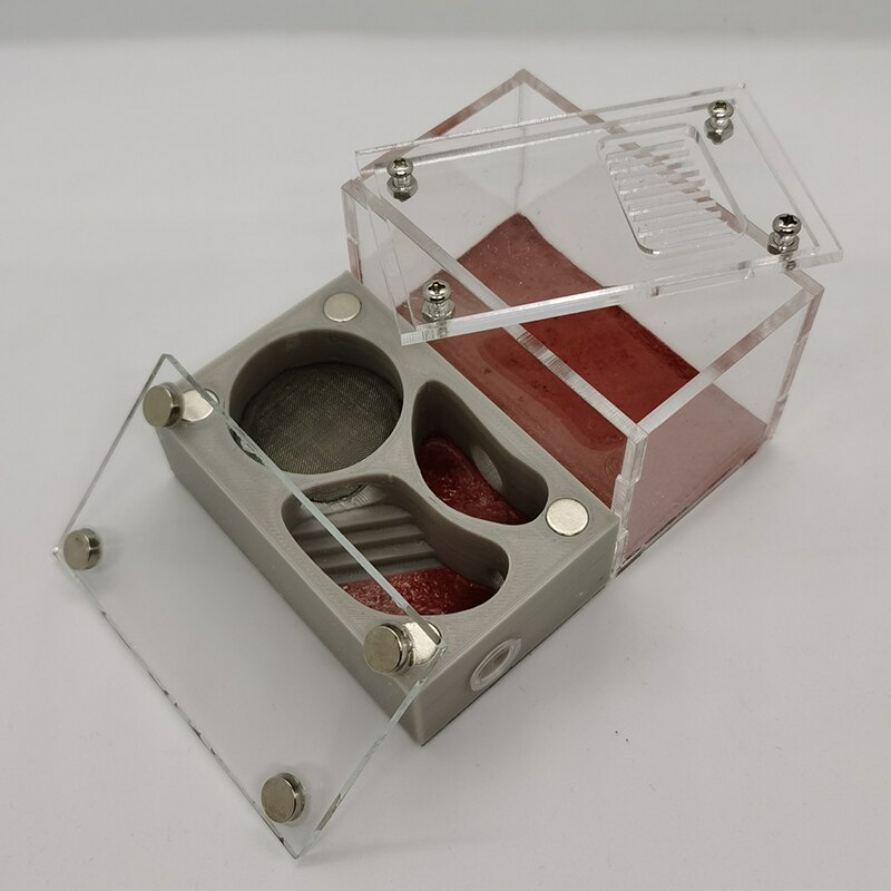 Large Size Ant Farm 3D Printing Flat Ant Nest Acrylic Activity Area Ant Workshop Castle Ant Nest With Shading Board 18x18x6.5cm: A-1