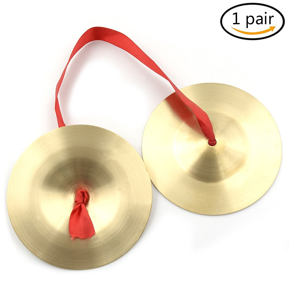 1 par små söta cymbaler musikleksaker koppar cymbaler