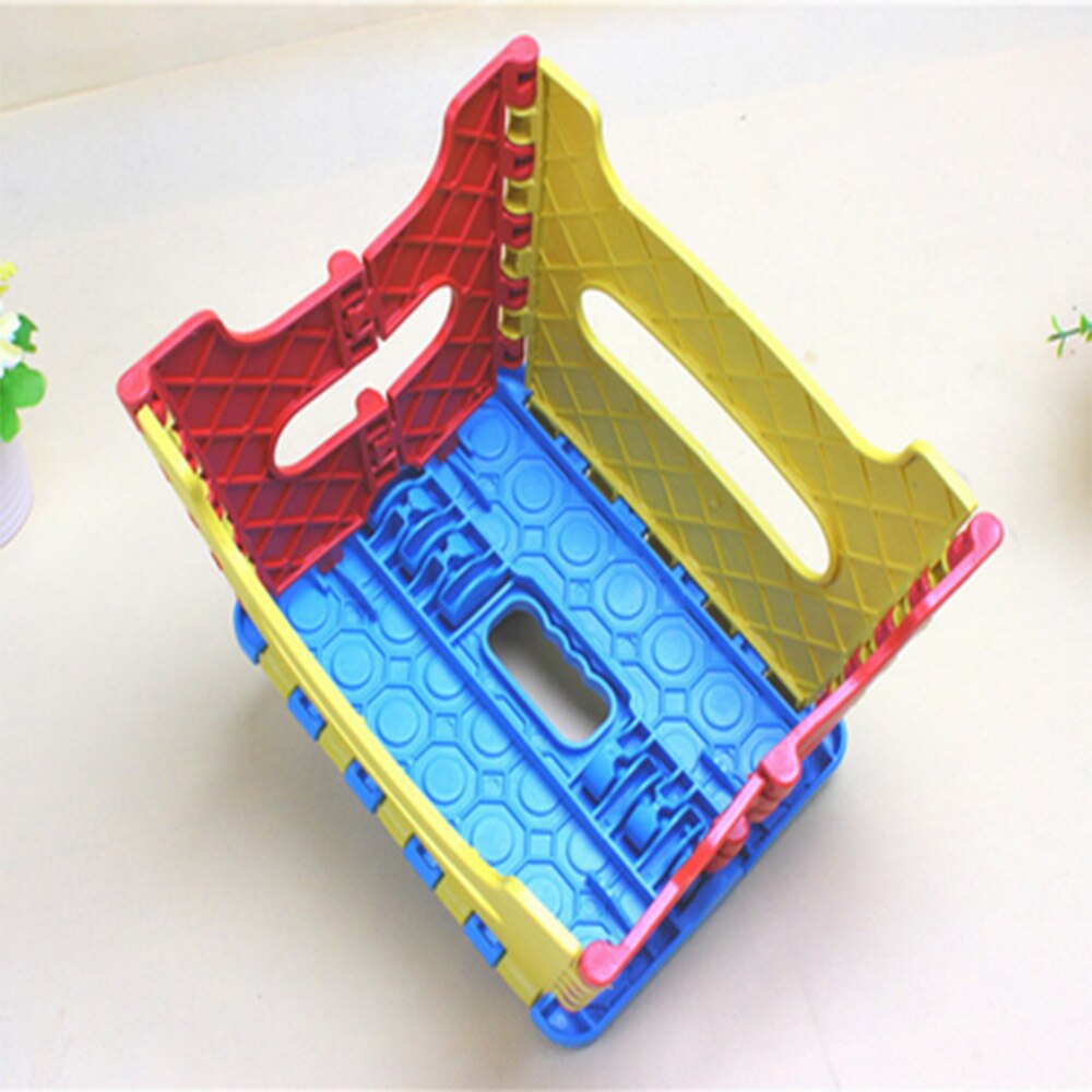 1PCS Small dot plastic folding stool handle child stool Colorful portable small bench