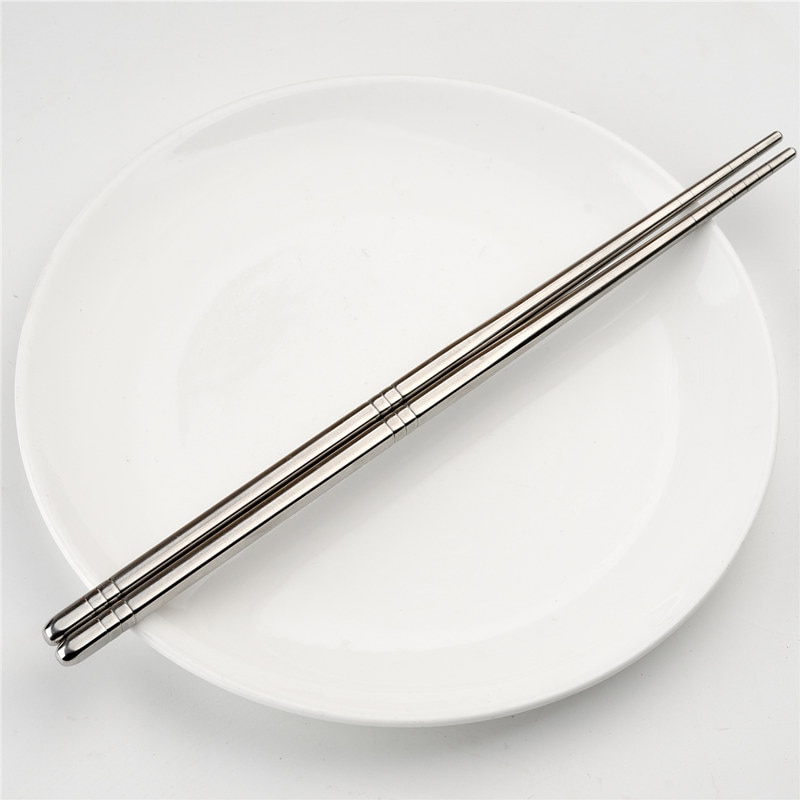 5 Pairs Stainless Steel Chopsticks Healthy Light Weight Polishing Square Chopsticks Easy To Use Easy To Clean