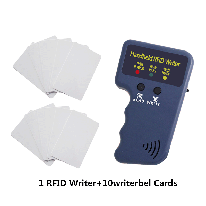 Portátil 125KHz EM4305 T5577 tarjeta de control de acceso copiadora escritor escribible ID llaveros tarjeta RFID lector programador duplicador
