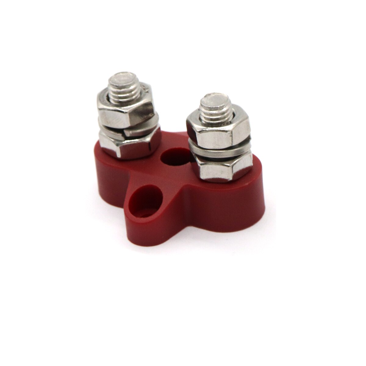 DC 48V Bus Bar Power Terminal Junction Blokken Negatieve M8 Zware Positieve Power Distributie Studs met 2 Schroeven zwart rood