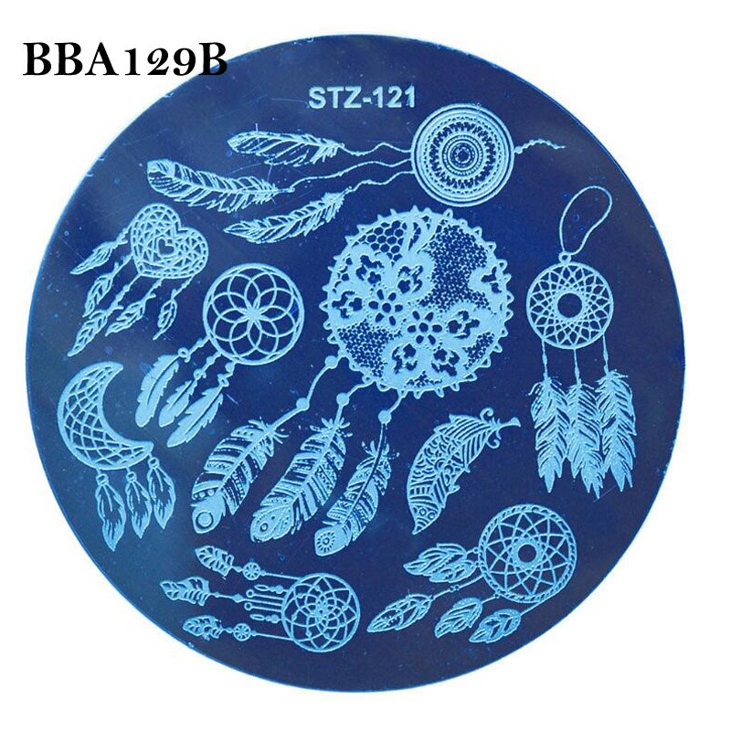 AddFavor Nail Stamping Template DIY Nail Polish Stamper Tool Stainless Steel Manicure Stamping Plate Gel Art Print Stamp Kits: BBA129B