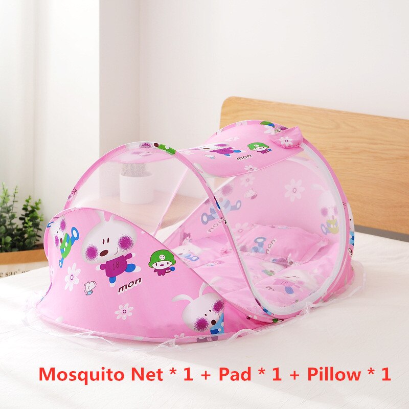 Sommer baby sengetøj krybbe net sammenfoldelig baby myggenet åndbar seng madras pude nyfødt kølig mat og kølig pude: 4