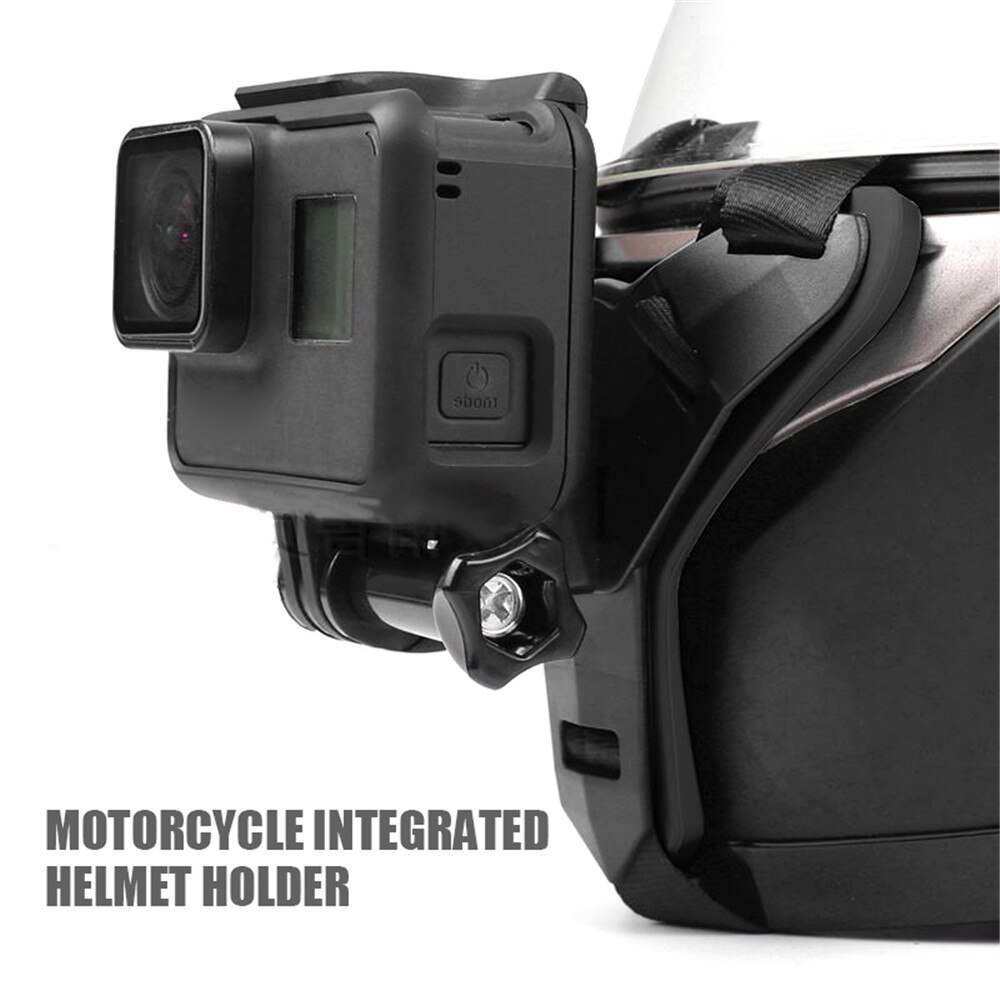 Zwart Geschikt Voor Gopro Helm Houder Motorhelm Chin Stand Mount Holderaction Sport Camera Houder Accessoire