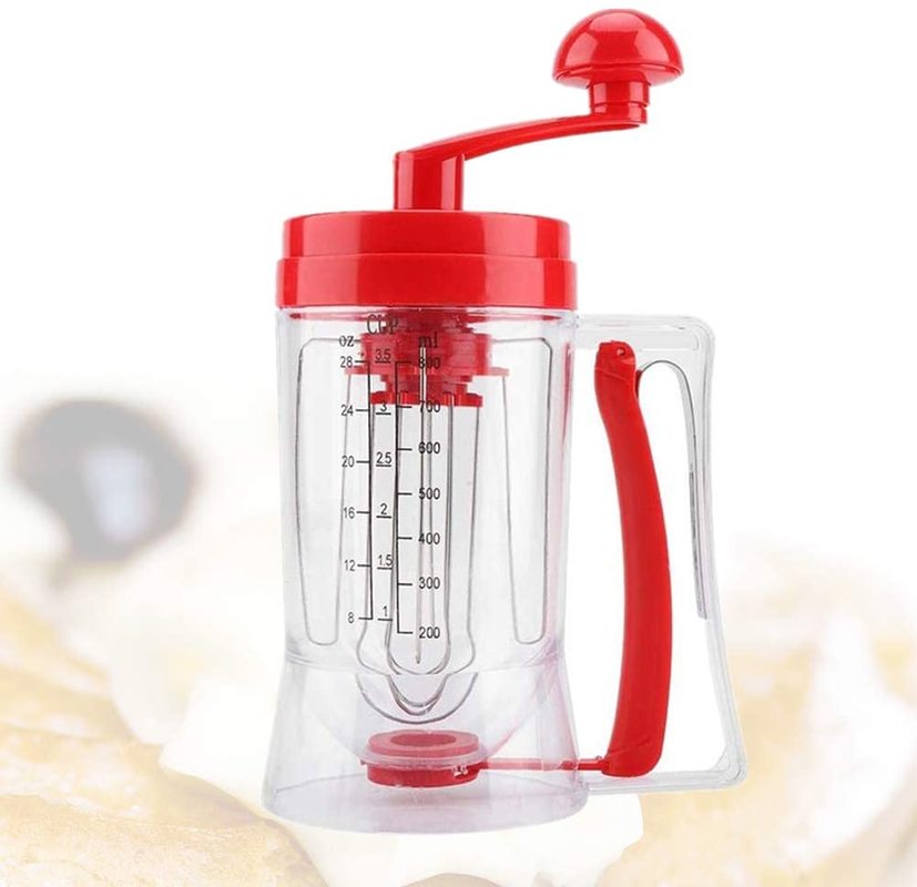 Handhållen manuell pannkaka cupcake smet mixer dispenser mixer maskin bakverktyg för att göra kakor våfflor bättre