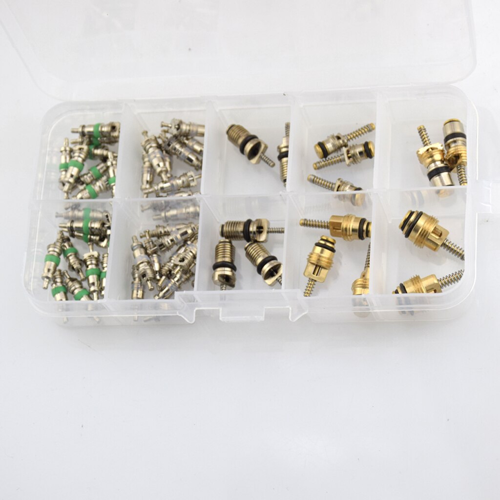 Langgg Car A/C Air Conditioning Valve Core High Pressure Service Schrader Valves Good Sealing Rustproof Heat Resistant Cores Replace