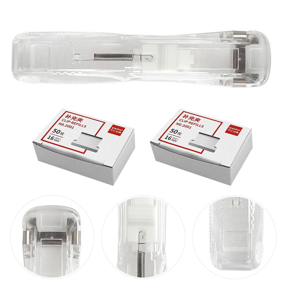 1 Set of Office Stapler Seamless Stapler Student Stationery Book Stapling Tools