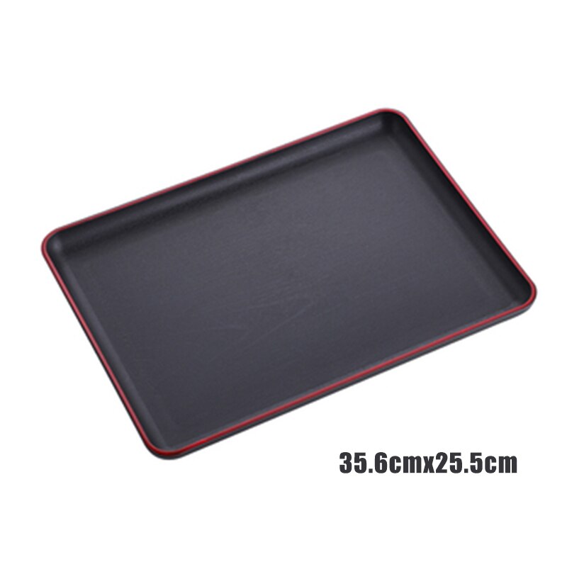 Durable Acrylic Plastic Serving Tray Rectangular Plastic Tray Food Serving Trays Anti-slip Scratch-resistant K888: 35.6cmx25.5cm