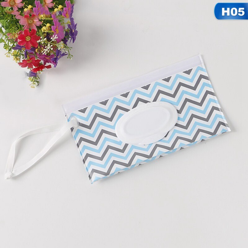 Portable Baby Wipes Box Wet Wipe Box Cleaning Wipes Carrying Bag Eco-Friendly Wipe Container Wristlet Wet Wipe Case: H05