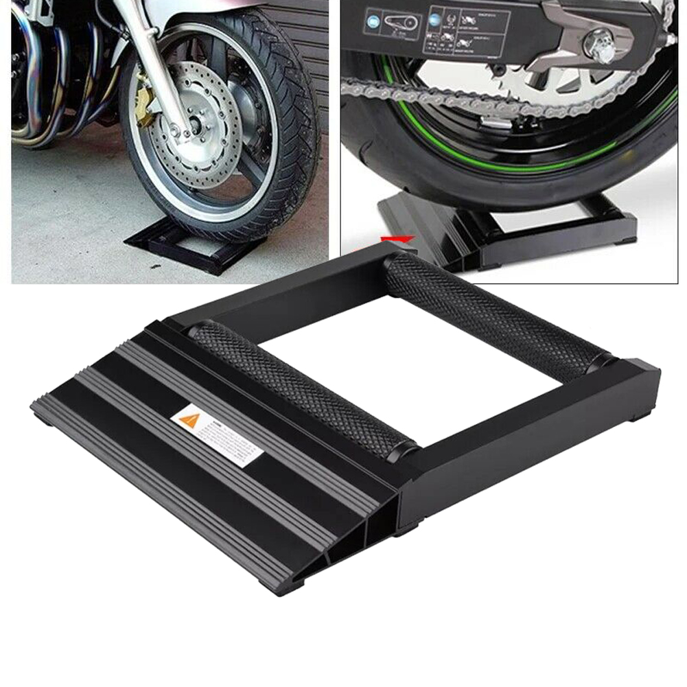 Holdbart reparationsværktøj hjulrulle rengøring aluminium stå motorcykel spor kæde bærbar sort let at anvende solid universal