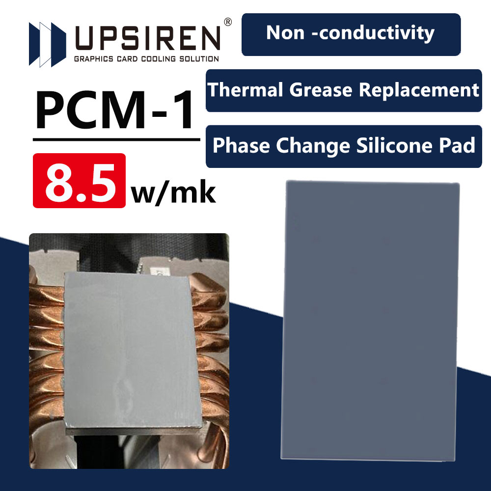 UPSIREN PCM-1 Thermal Grease Replacement PCM Pad Solid Silicone Grease Phase Change Silicone Repaste Pad 80x80 PCM термопрокла